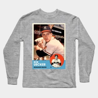 Bob Uecker Vintage Milwaukee Baseball Card Long Sleeve T-Shirt